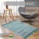 Hindi rug, size 60x90 cm, green color