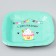 Disposable square plate "Happy birthday", cake, 16.5x16.5 cm