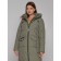 Coat insulated winter female, size 42, green color