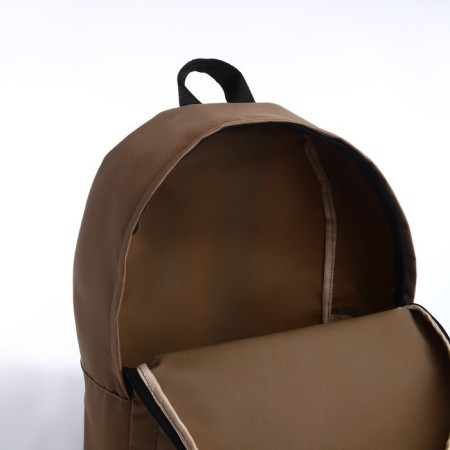 Sports backpack from textiles on lightning, Textura, 20 liters, beige color-3