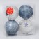 Set of balls plastic D-10 cm, 4 pcs "Festive patterns" white blue