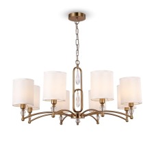 Suspended lamp Freya FR1007PL-08BS Riverside, 860x860x1425 mm, E14, 8x40W, brass color