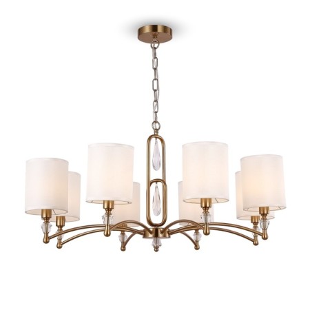 Suspended lamp Freya FR1007PL-08BS Riverside, 860x860x1425 mm, E14, 8x40W, brass color
