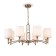 Suspended lamp Freya FR1007PL-08BS Riverside, 860x860x1425 mm, E14, 8x40W, brass color
