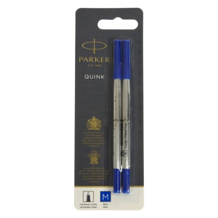 Roller Roller Parker Quink Rb Z01, Feat M, 0.7 mm, blue ink, in a blister (2pcs)