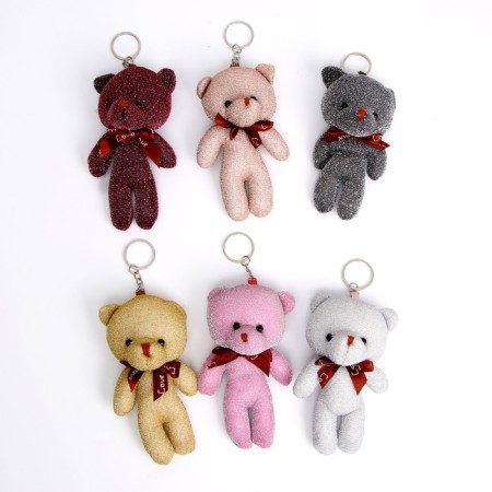 Suspension "Bear with a bow", color mix-1