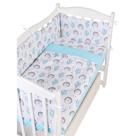 Pino in a crib, hedgehog print-2