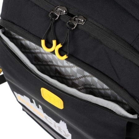 Youth backpack 45 x 31 x 12 cm, ergonomic back, Across M-4, black/yellow M-4-1-9