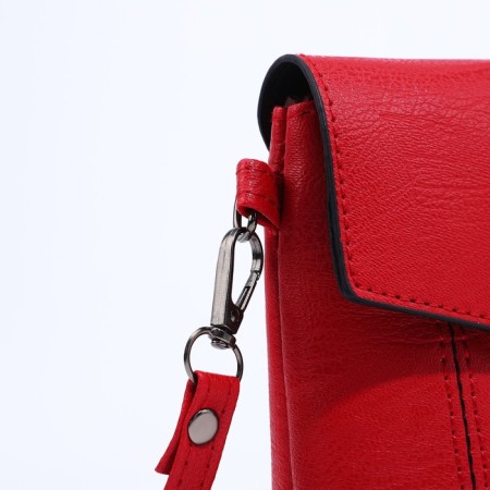 Magneta bag bag, long belt, red color-4