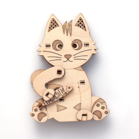 Wooden designer Drovo "Cat Fin"-2