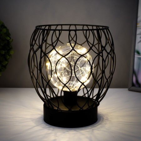 Nomber's nightlight LED from 3haa Black Black 17.5x17.5x19.5 cm Risalux-2