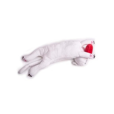 Soft toy cat "I Give Love", 45 cm, white-1