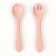 A set of children's cutlery, fork and spoon M&B (silicone), dusty rose