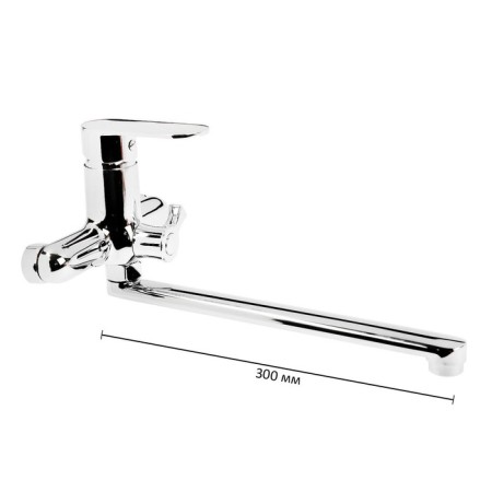 Accoona A7154 bathtub, one -leaf, with shower set, brass, chrome-1