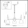 Gemma 3x60W E27 chandelier Green
