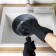 Rubber domestic gloves, shares, size L, super dense, 100 g, black color