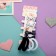 Hair set "Karapunka" (4 elastic bands, 4 clamps) polka dots flowers, 2 cm, black and white