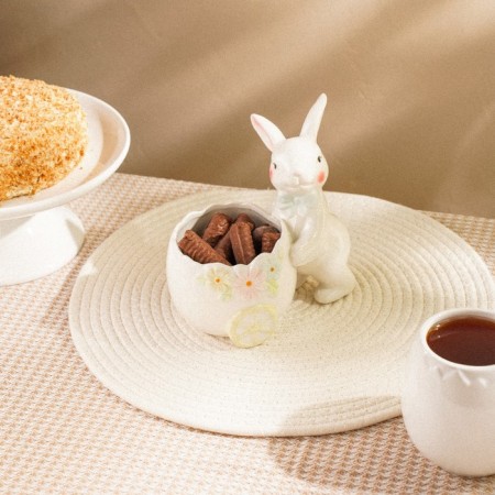 Sl Home "Forest Rabbit", 17.5 × 13 × 16.8 cm, white color-5