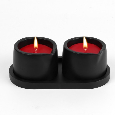 Set of candles for BDSM Oka-hpki, low-temperature, strawberry aroma, 2 pcs