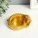 Polystone candlestick for 1 candle "Golden Crocodile" 7x10.5x9 cm