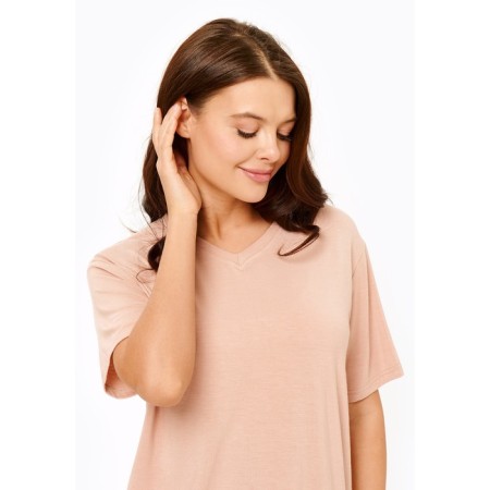 Female set: T -shirt, Klubbi shorts, size XS, beige color-2