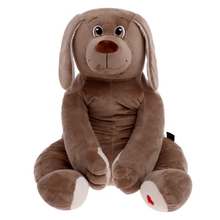 Soft toy "Charlie dog", beige-gray color, 85 cm