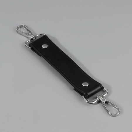 Handle for a bag, with carbines, 20 ± 1 cm × 2.5 cm, black/silver color-1