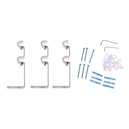 Double-rowing cornice, telescopic 160-300 cm, tip "Bologna", color steel-1