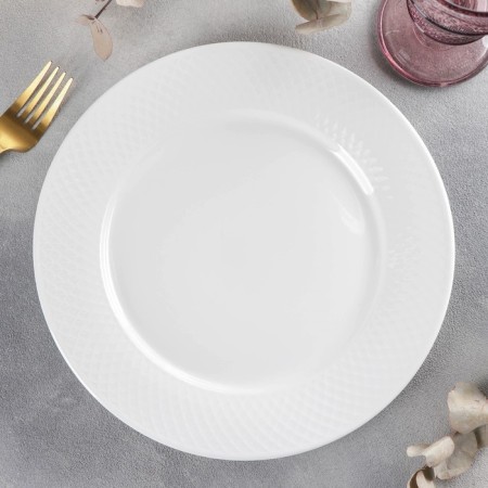 Porcelain dining Porcelain Wilmax "Julia Vysotskaya", D = 25.5 cm, white color