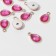 Suspension "drop" rifle 2.1 × 1.4 × 0.4 cm, (set 10 pcs.), Bright pink color in gold