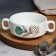 Twitz with handles ceramic "branch", 10.5 x 5 cm, 220 ml, white color