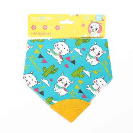Bandana Bibsord/Salunavik for feeding "Cool" waterproof with a teether on the button, mix-2