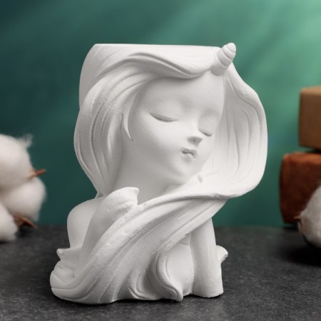 Figure pot "Girl with long hair" 6x8x9cm