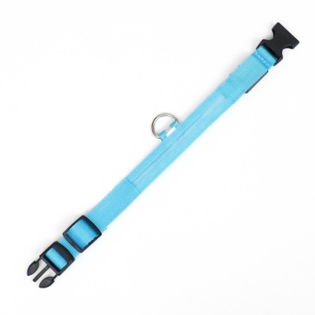 Collar with backlight, charging from USB, size S, Osh 34-41 cm, 3 modes, blue-6