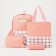 Set of a backpack with a zipper, chover, bag, cosmetic bag, peach color