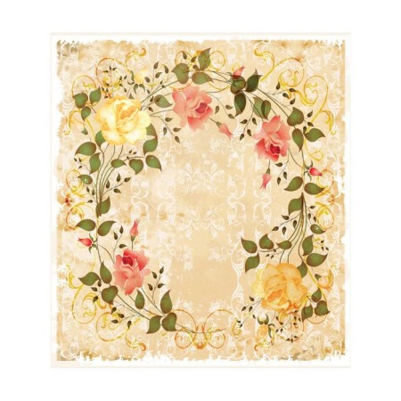 Set of napkins for setting the table "Flower patterns", rectangular, size 32x46 cm, 4 pcs-2