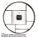 Watch Wall Interior "Mansa", silent, dial d-35 cm, 35 x 35 cm, aa