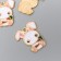 Decor for creativity metal, enamel "Bunny funny with carrots" 2.3x2 cm