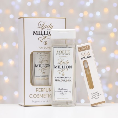 Gift set women Lady Million, shower gel 250 ml, perfumery water 30 ml-3