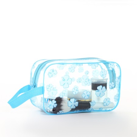 Cosmetic bag with lightning, blue color-3