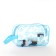 Cosmetic bag with lightning, blue color