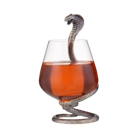 Cognac glass "Cobra", bronze-1