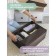 Organizer for accessories and small things suspended, 14 pockets, bilateral, brown color