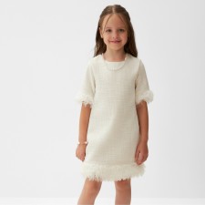 Dress for girls Minaku: Partydress Color White, Height 128