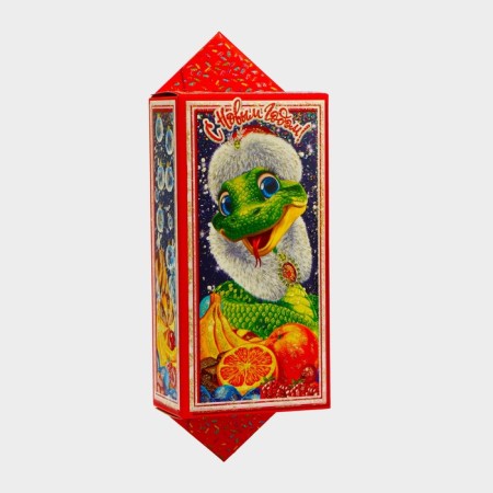 New Year. Gift box New Year's candy Malaya "Touch" 20 x 10 x 6 cm.-1