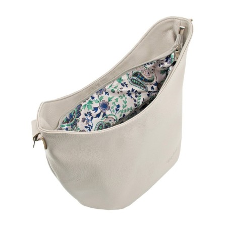 Female bag, artificial leather, beige 40x10x29 cm-1
