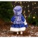 Snow Maiden "in a fur vest" 32 cm, blue