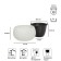 Sandy Bowl Kashpo, 2 subjects: internal and outer capacitance, 9 l, white color