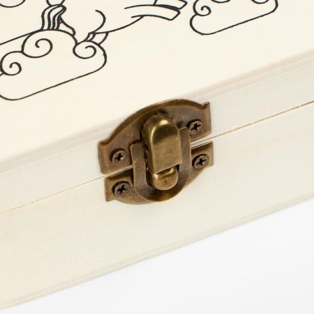 Casket Wood for painting "Unicorn among clouds" 5x10x10 cm-3