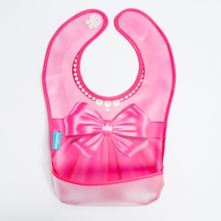 Bibslate for feeding "Favorite daughter" Swimming on Velcro, with a pocket-2